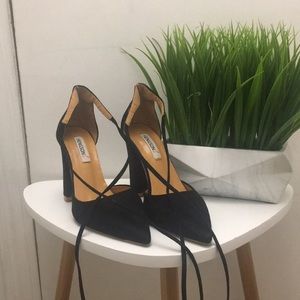 Black Heels With Lace Up String